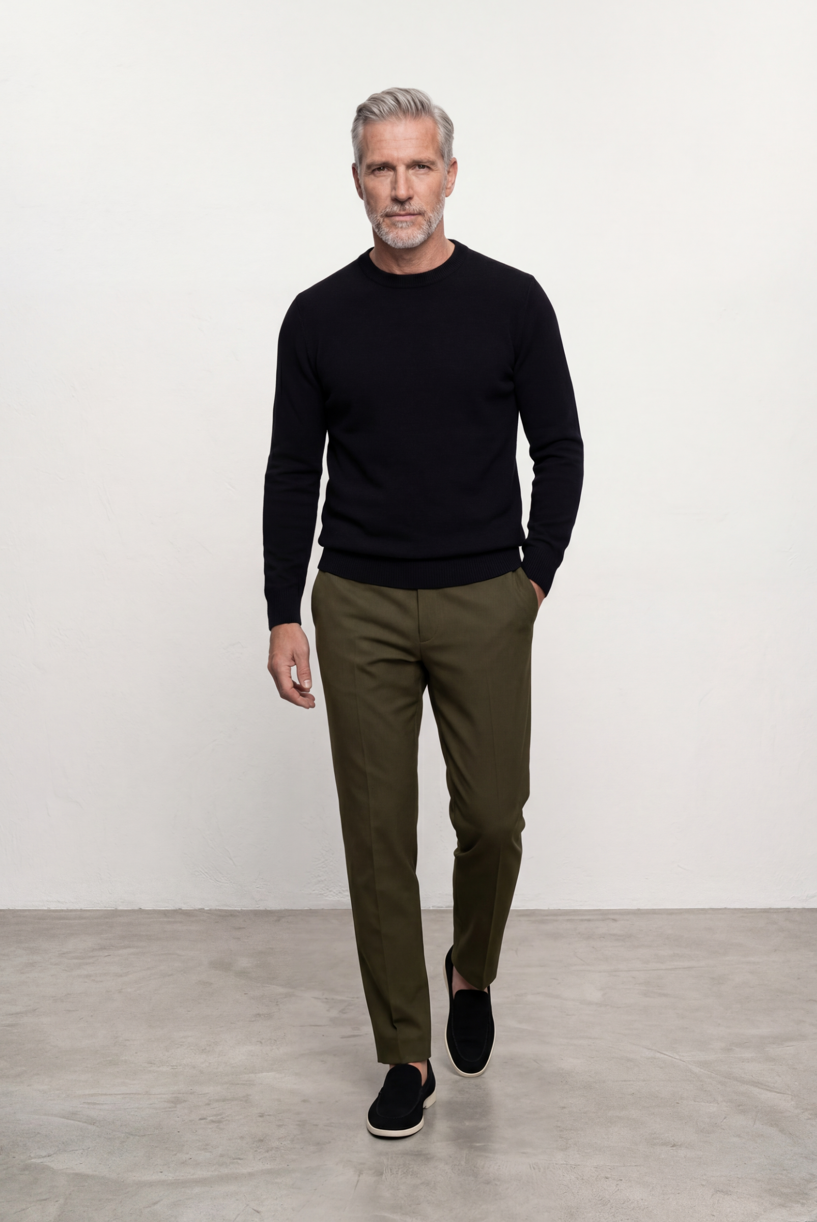Siyah Cashmere Bisiklet Yaka 5