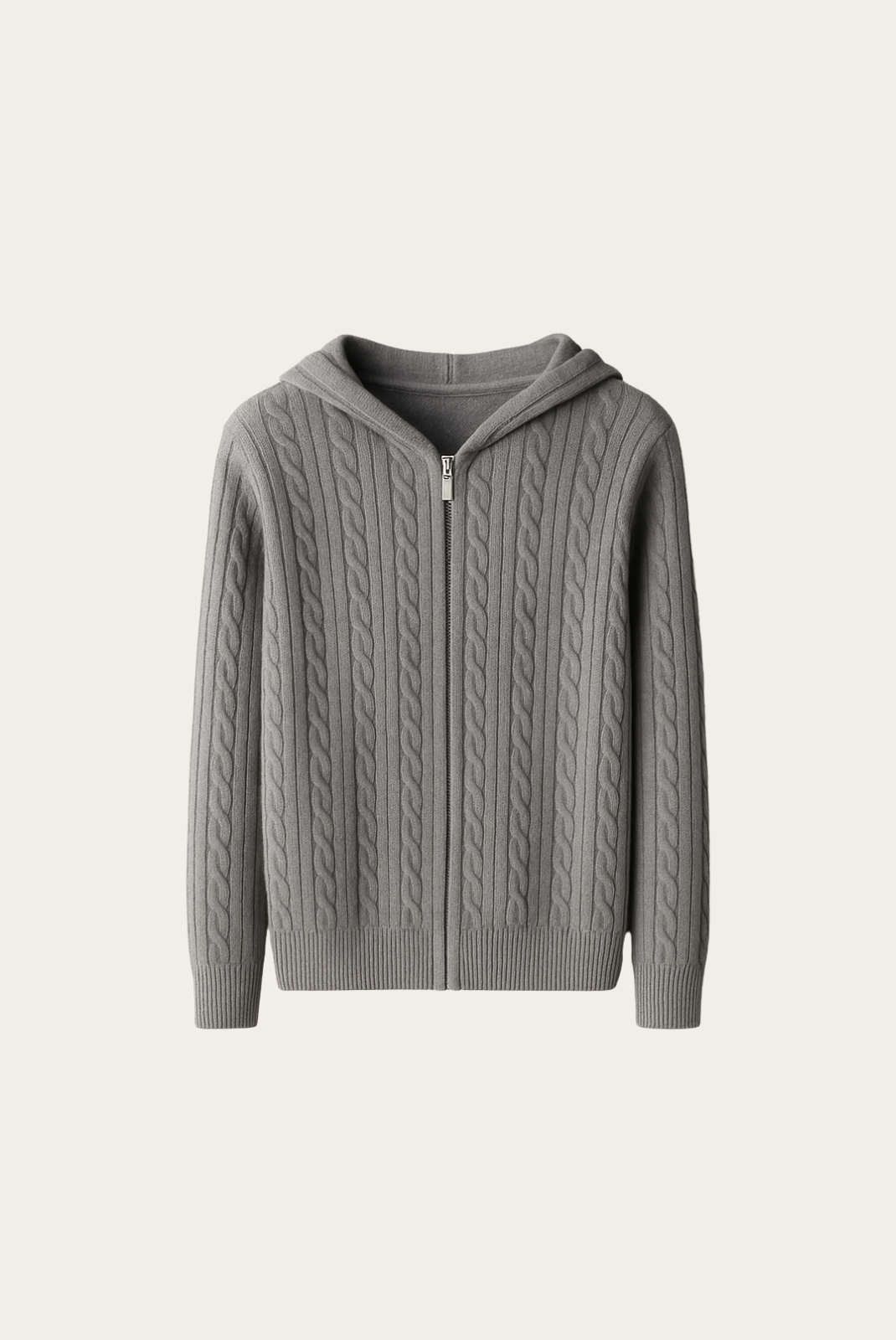 Gri Cashmere Zip Ceket 6