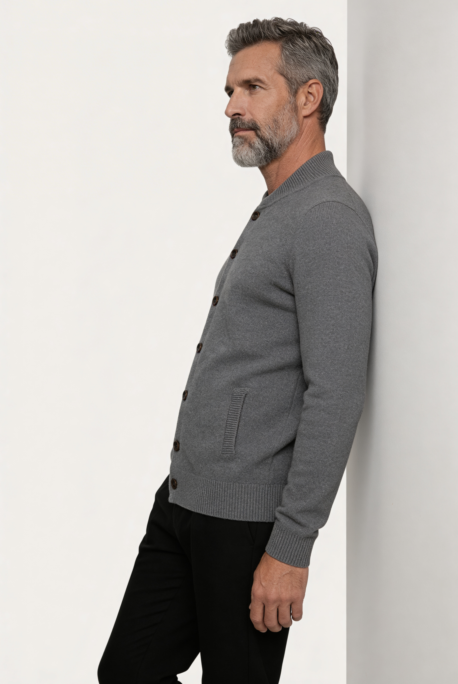 Gri Cashmere Hırka 4