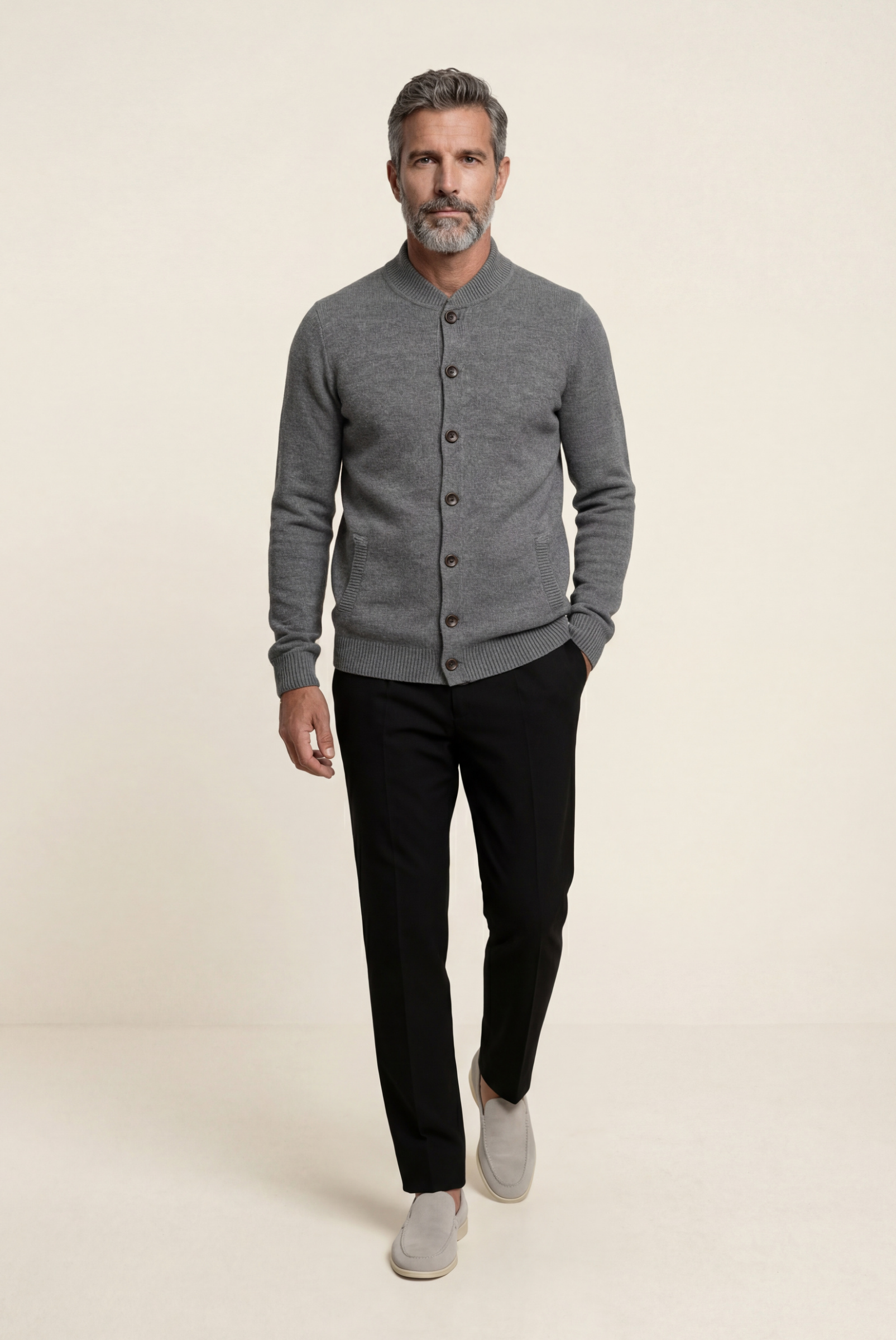 Gri Cashmere Hırka 5