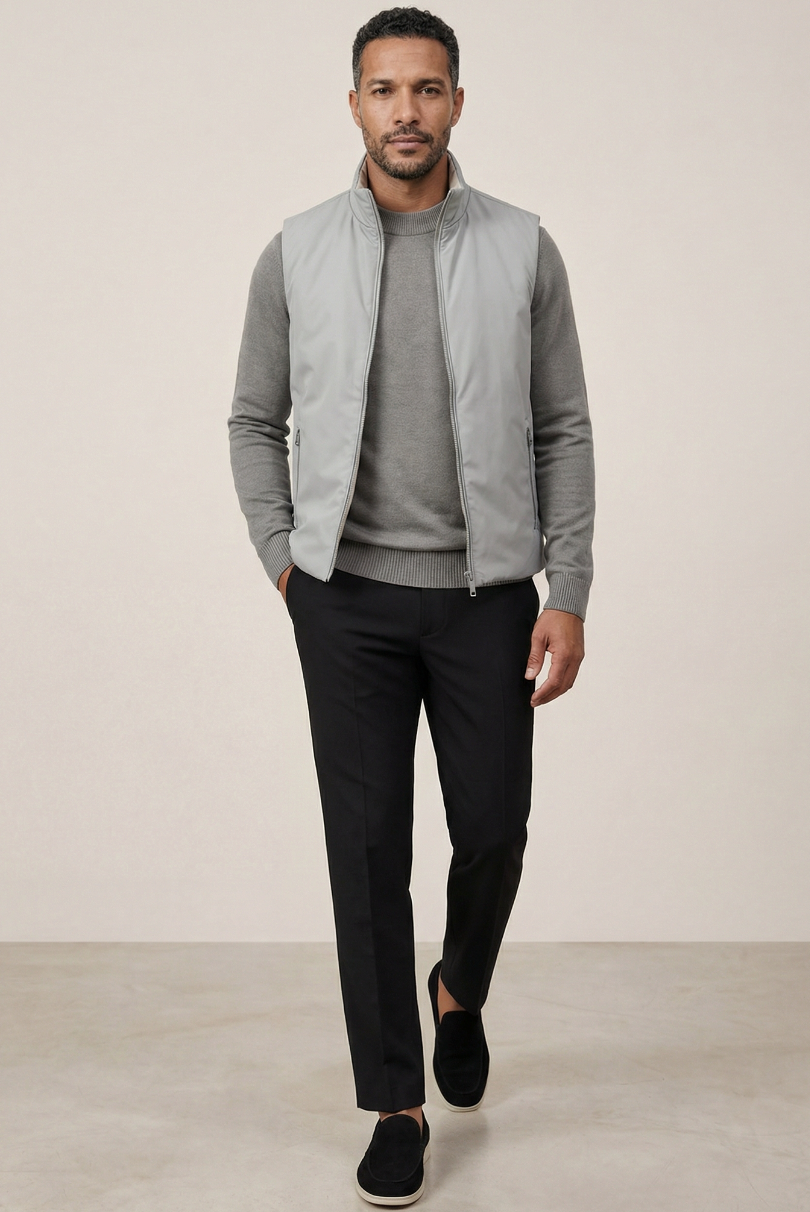 Gri Wool Bisiklet Yaka 5