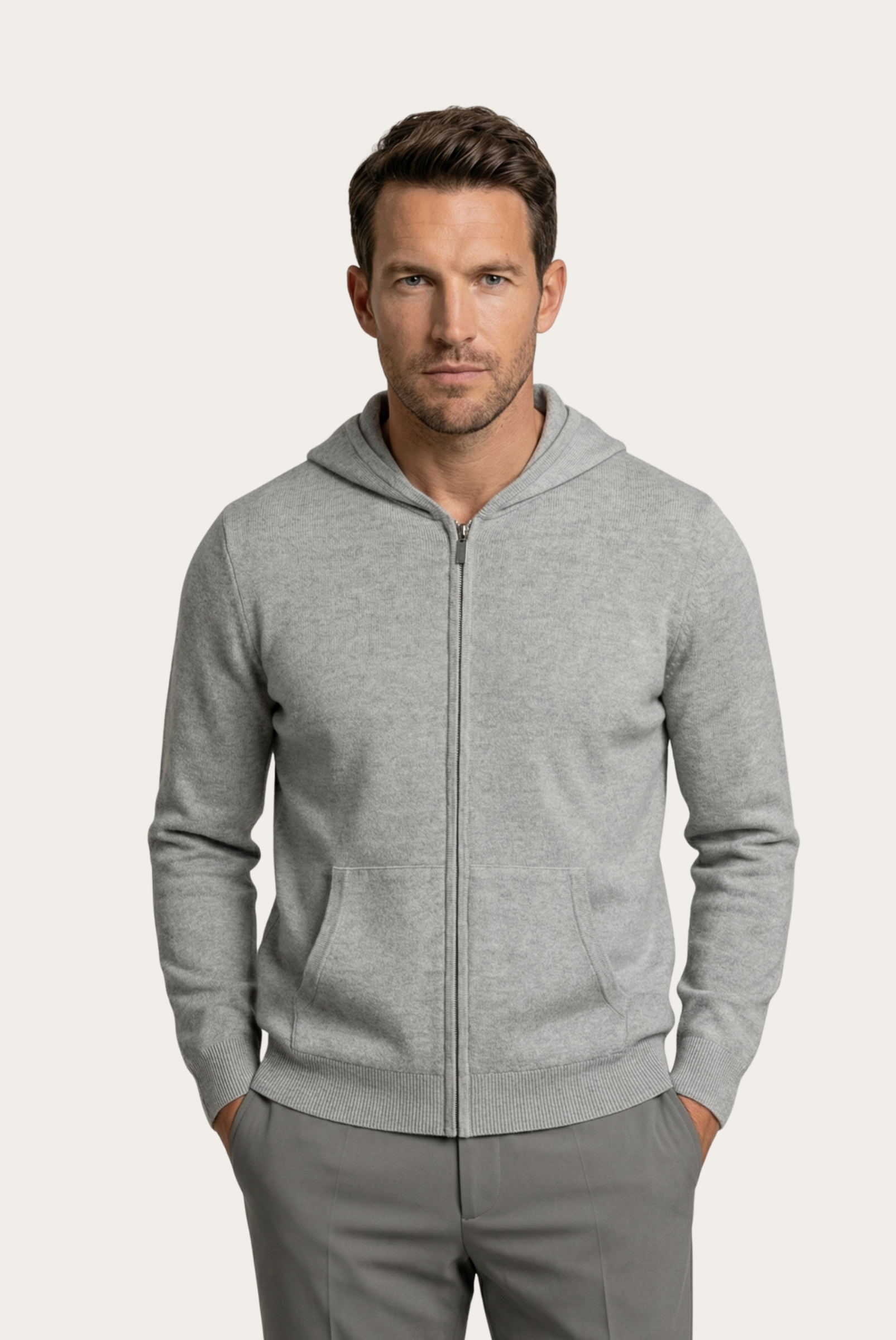 Gri Wool Zip Ceket 1