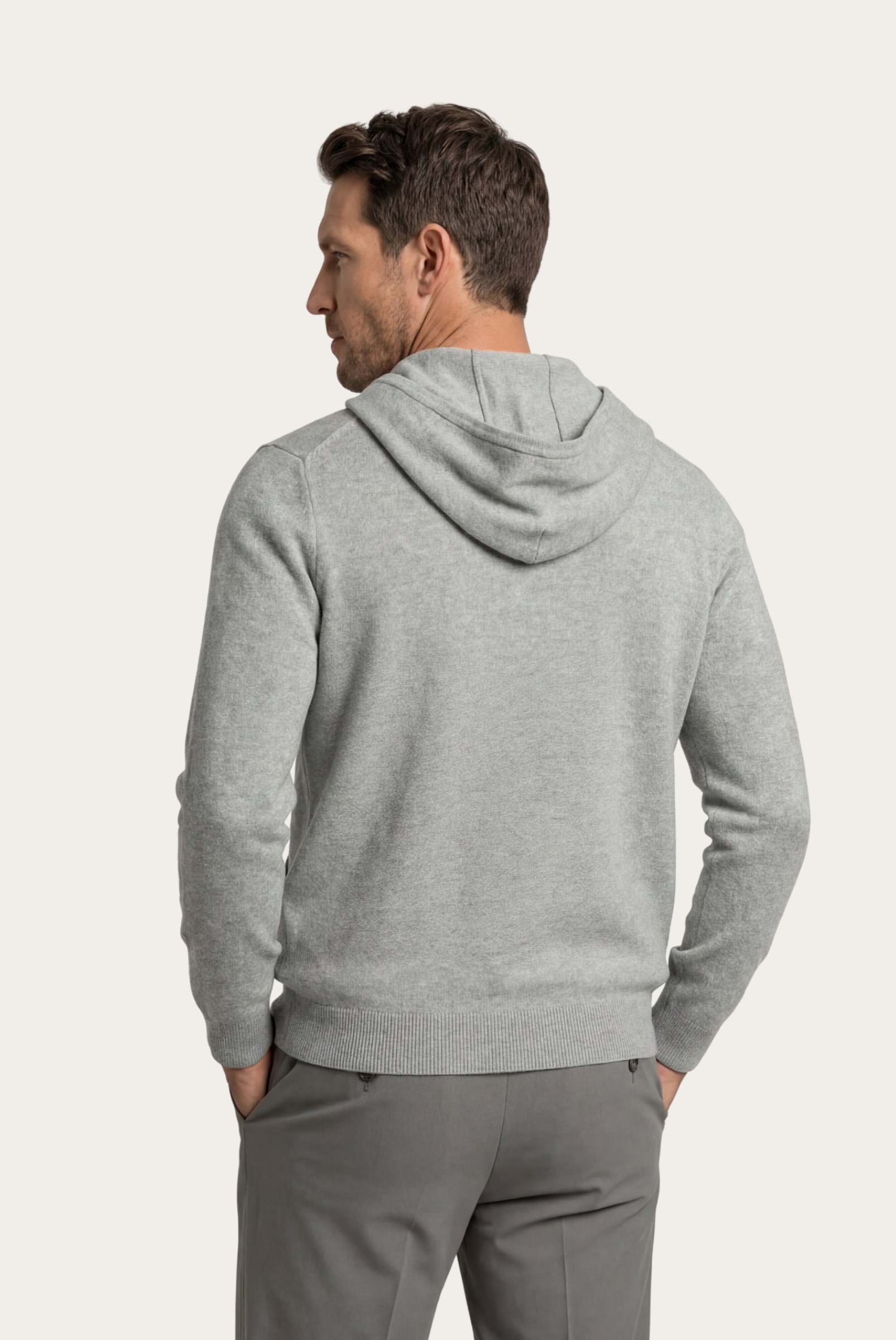 Gri Wool Zip Ceket 2