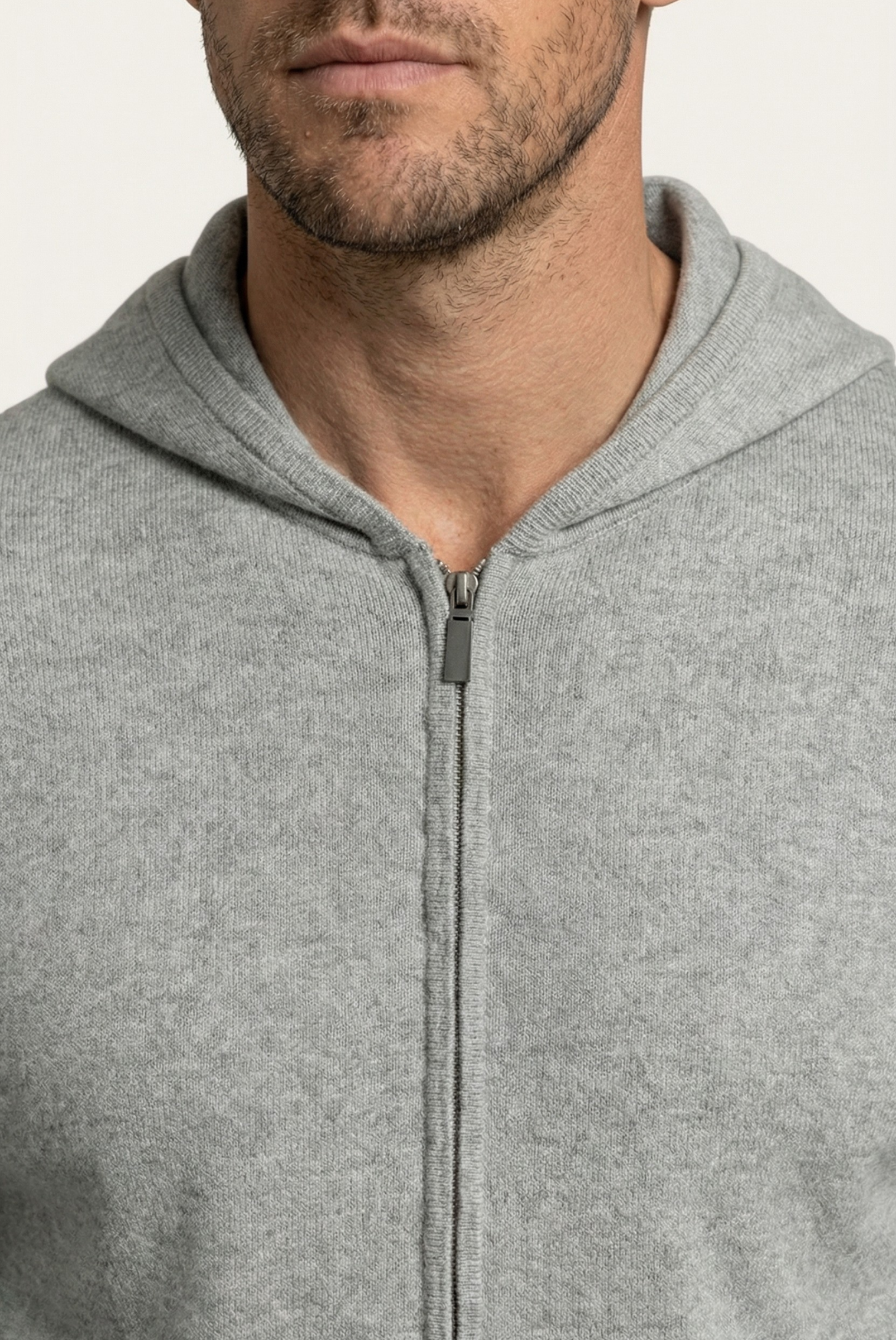 Gri Wool Zip Ceket 3