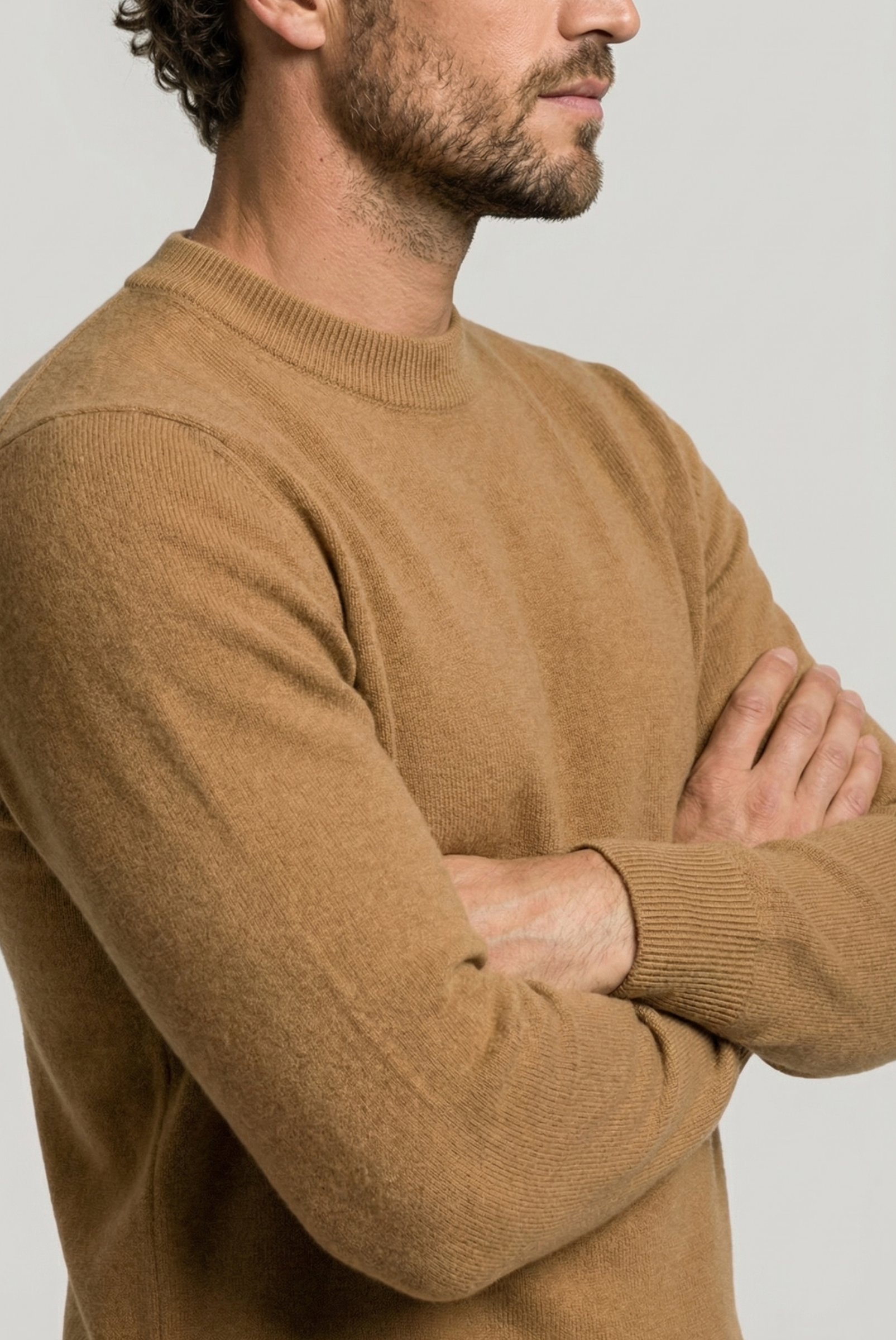 Kahverengi Wool Bisiklet Yaka 3