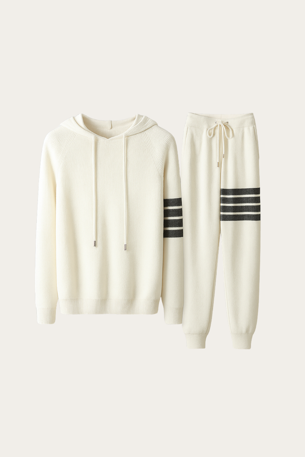 Beyaz Wool Eşofman Altı Set 1