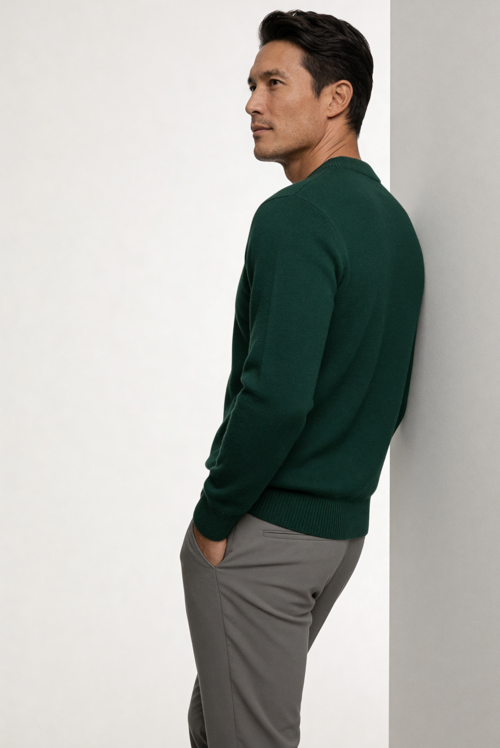 Yeşil Wool Bisiklet Yaka 4