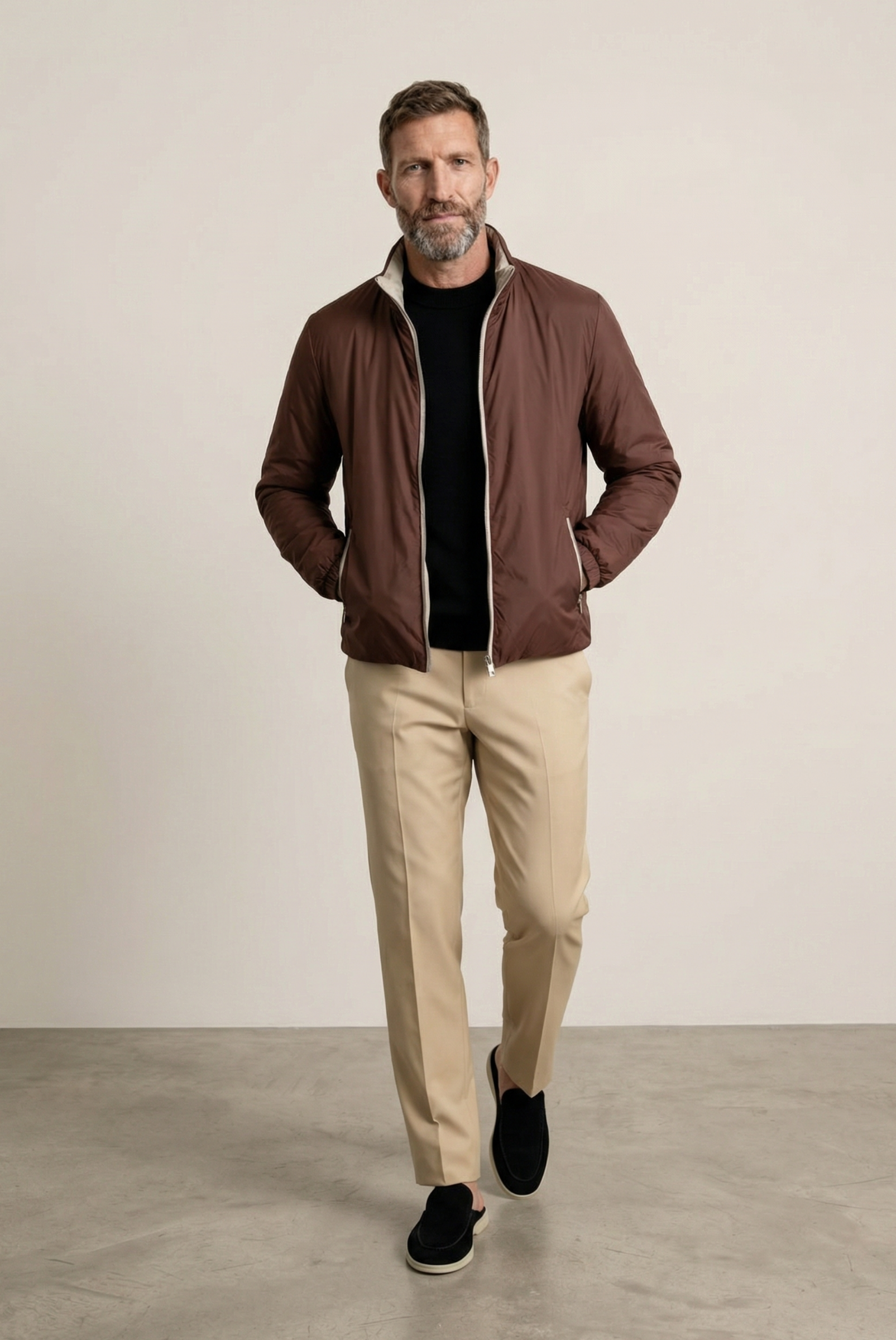 Siyah Wool Bisiklet Yaka 5