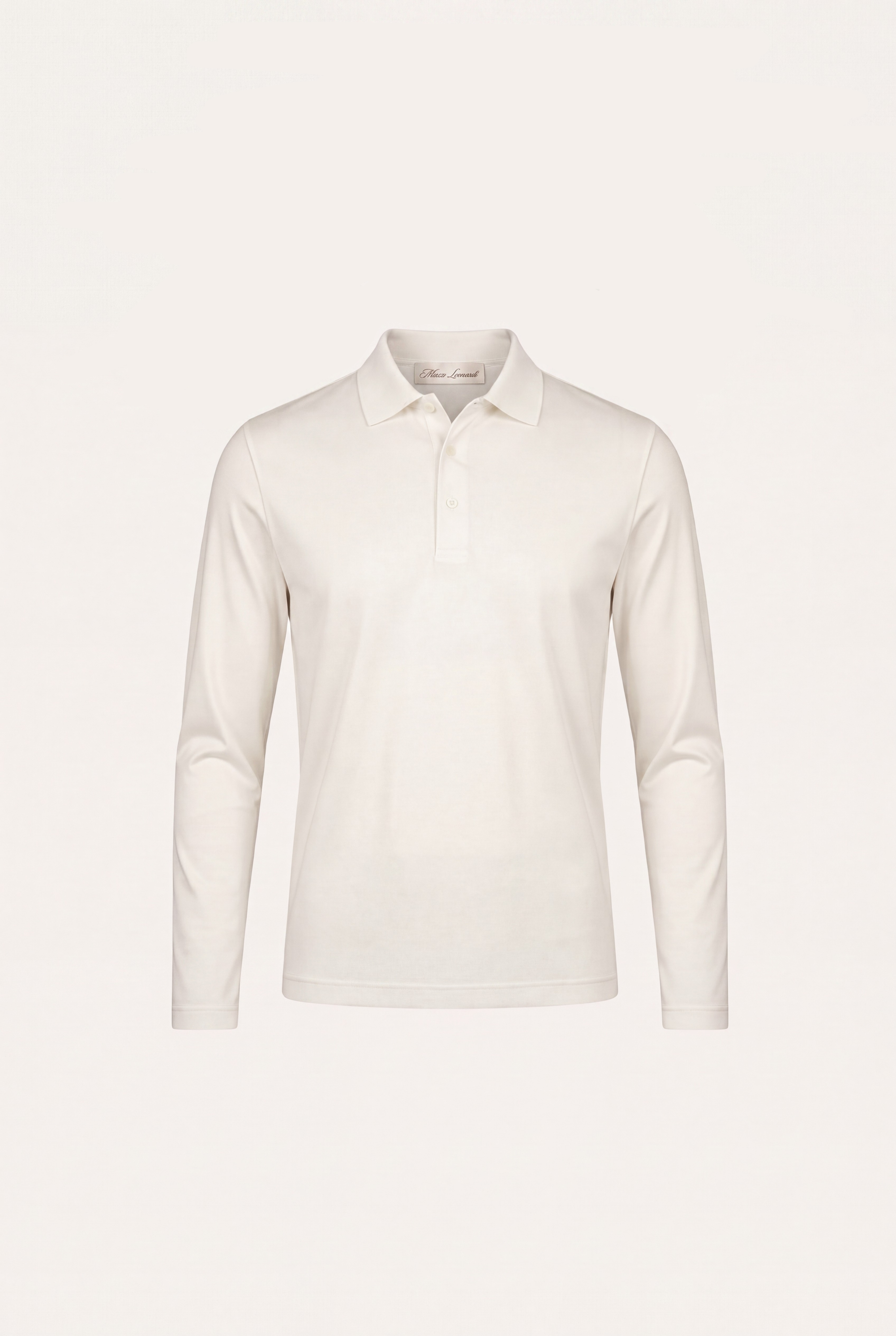 Beyaz Imperial Uzun Kollu Polo — Mazzo Leonardi erkek polo