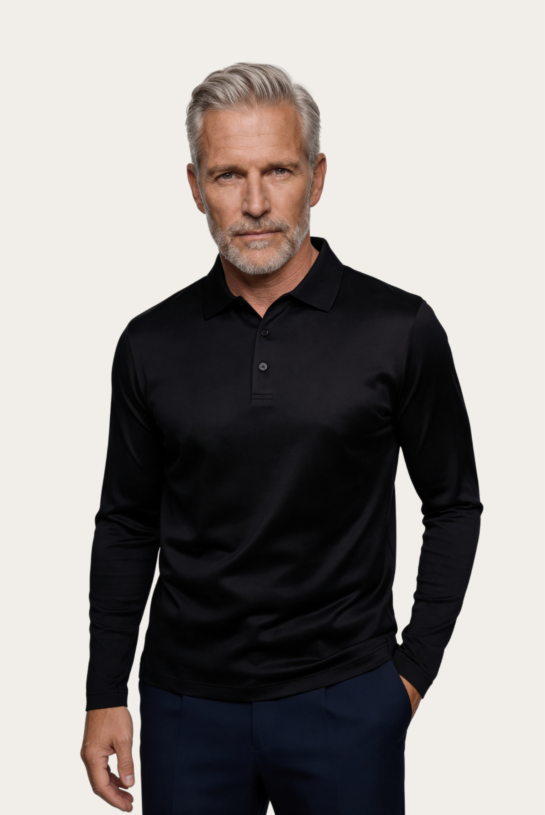 Siyah Imperial Uzun Kollu Polo 1