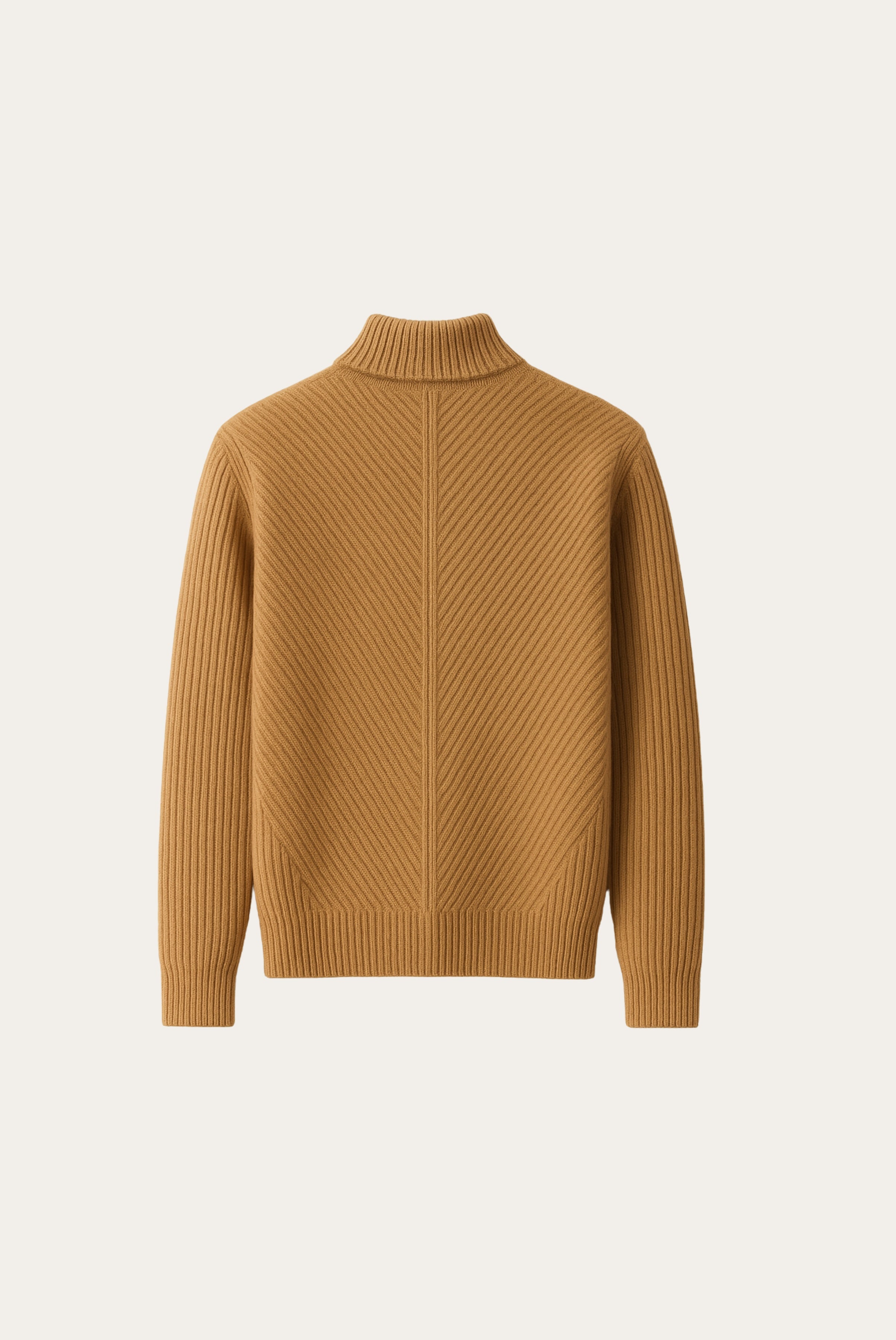 Deve Tüyü Ribbed Cashmere Kazak