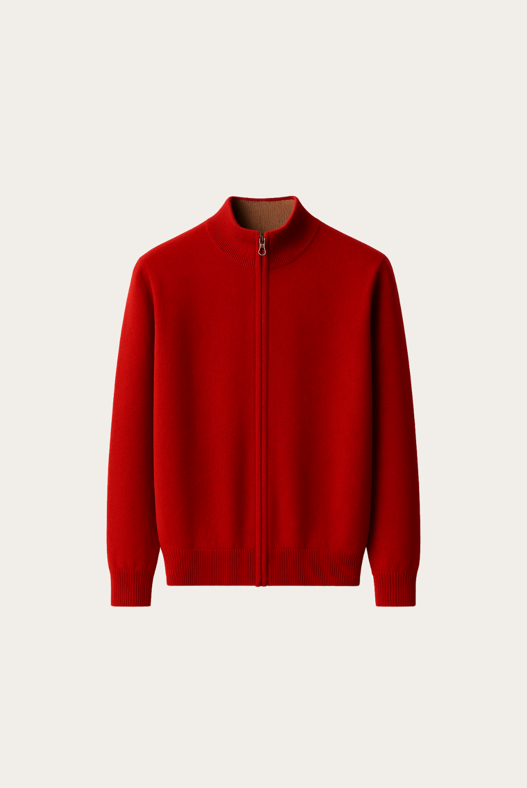 Kırmızı Inside-Out Cashmere Hırka 6
